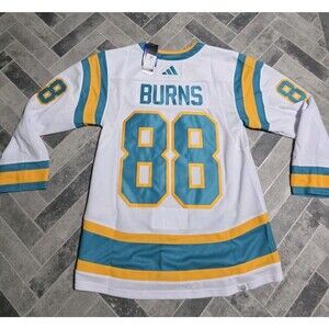 New Brent Burns #88 San Jose Sharks NHL Adidas Reverse Retro 1974 Jersey Size 54